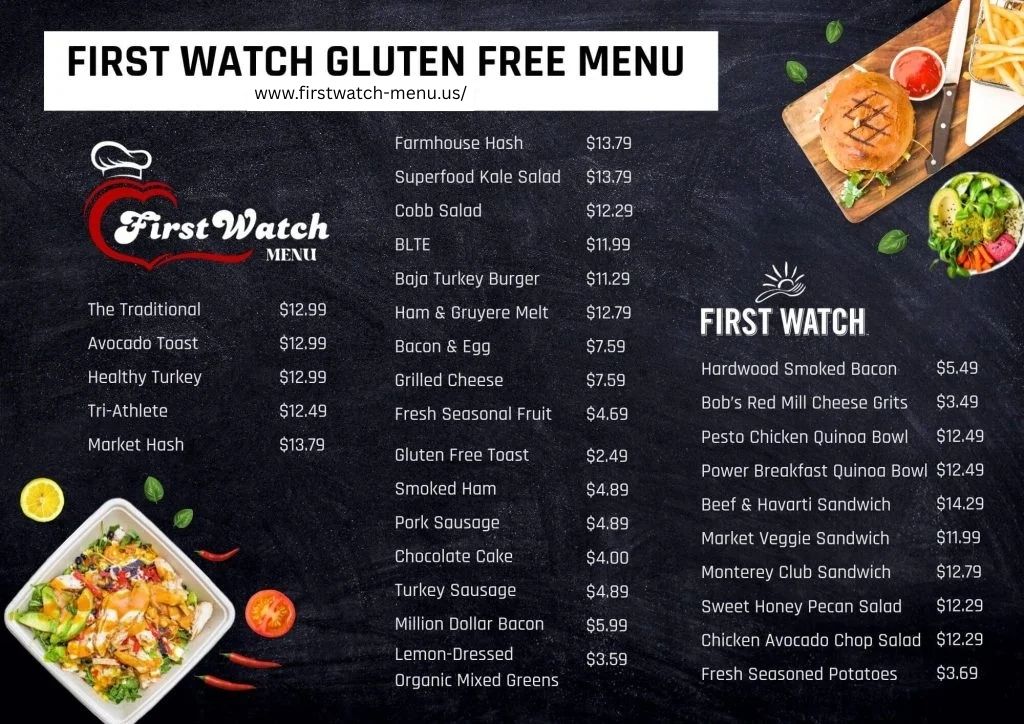 First Watch Gluten Free Menu USA