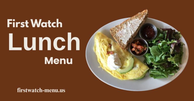 First Watch Lunch Menu USA