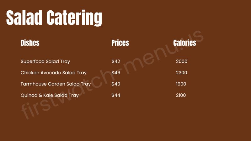 First Watch USA Salad Catering