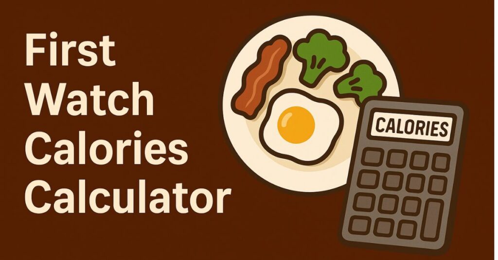 First Watch Menu Calories Calculator USA