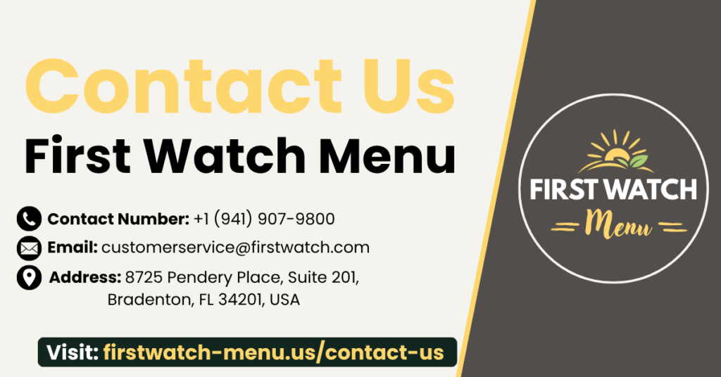 Contact Us - First Watch Menu