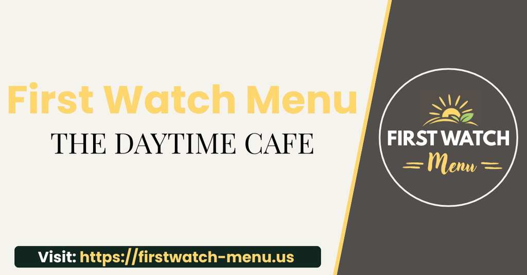 First Watch Menu USA